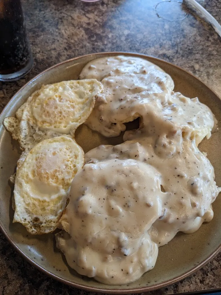 Sausage Gravy over Biscuits